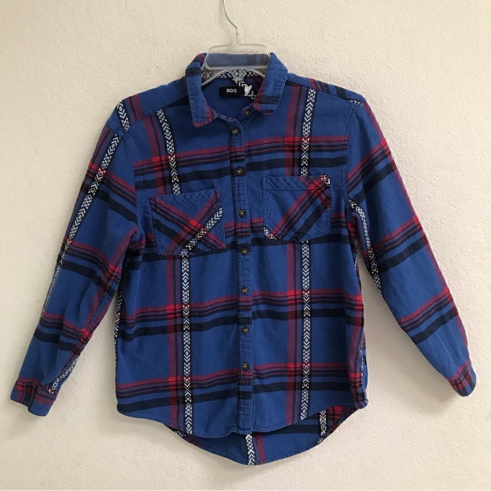 ‎BDG western flannel button up shirt S